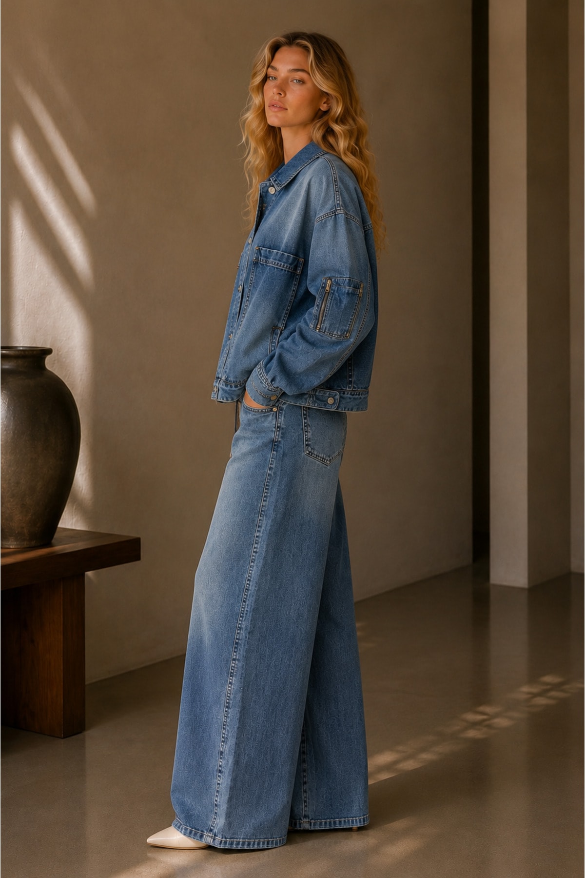 Luna Oversize Denim Ceket - Görsel 4